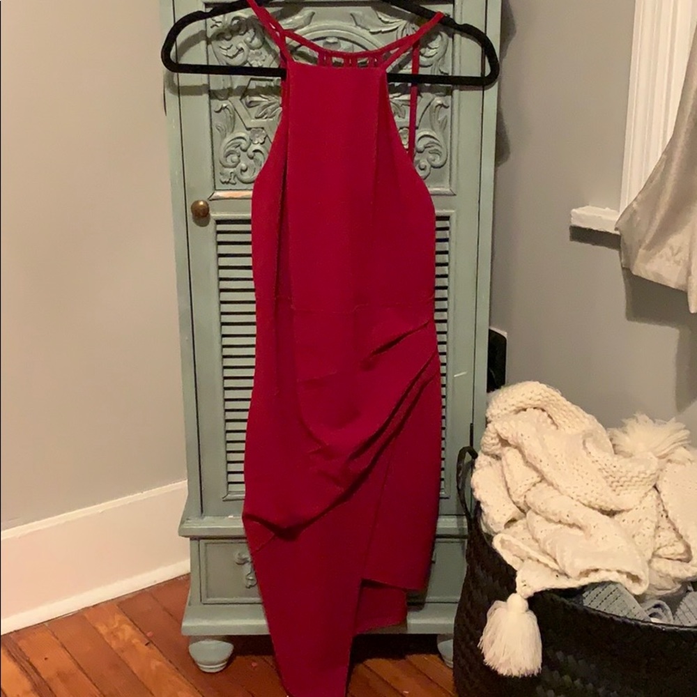 Red club dress